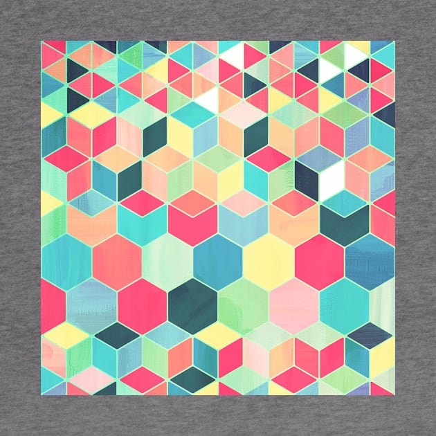 Yummy Summer Colour Honeycomb Pattern by micklyn